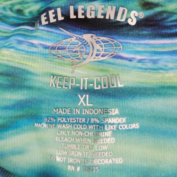 REEL LEGENDS Mens Waterline UPF  50+ Real-Tec Long Sleeve Tee Shirt Size XL  NWT - Picture 6 of 8